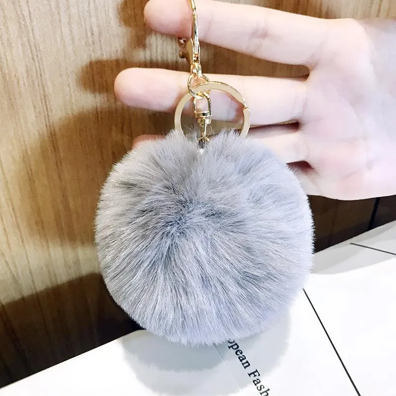 Colorful Fluffy Balls Keychains