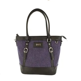 Kelly Mucros Tote Bag - Purple Herringbone