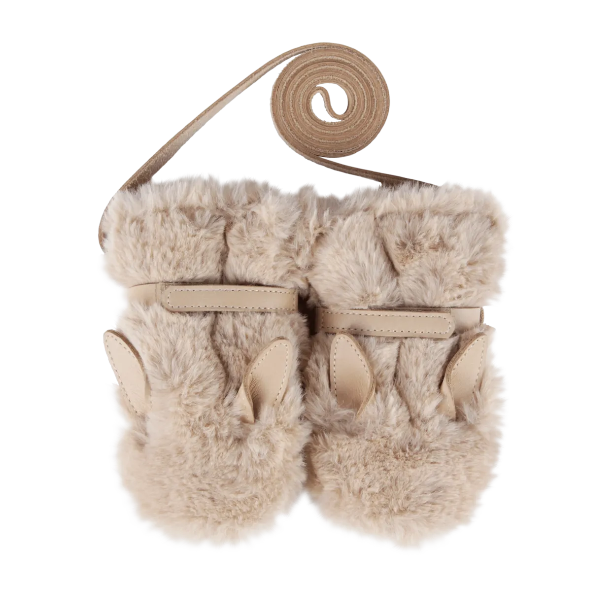 Richy Mittens | Fluffy Bunny | Warm Beige Soft Faux Fur